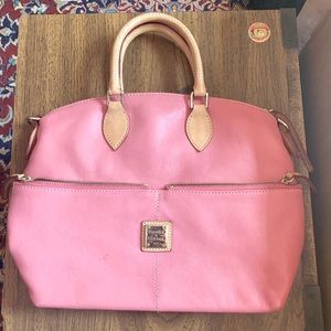 Dooney & Bourke 1975 Pink Leather Dual Zipper Satchel
